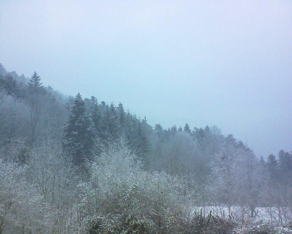 Le petit ballon vu depuis le Domaine Langmatt à Murbach le 24.01.2019 à 16:30 Le petit ballon (Alsace, Vosges) le 24.01.2019 à 16:30