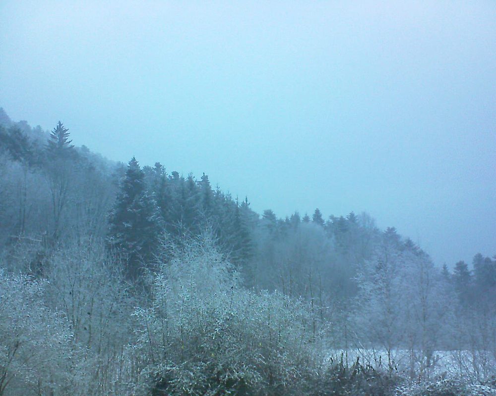 Le petit ballon vu depuis le Domaine Langmatt à Murbach le 24.01.2019 à 17:00 Le petit ballon (Alsace, Vosges) le 24.01.2019 à 17:00