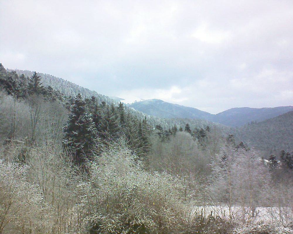 Le petit ballon vu depuis le Domaine Langmatt à Murbach le 25.01.2019 à 10:00 Le petit ballon (Alsace, Vosges) le 25.01.2019 à 10:00