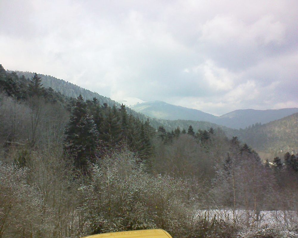 Le petit ballon vu depuis le Domaine Langmatt à Murbach le 25.01.2019 à 13:00 Le petit ballon (Alsace, Vosges) le 25.01.2019 à 13:00