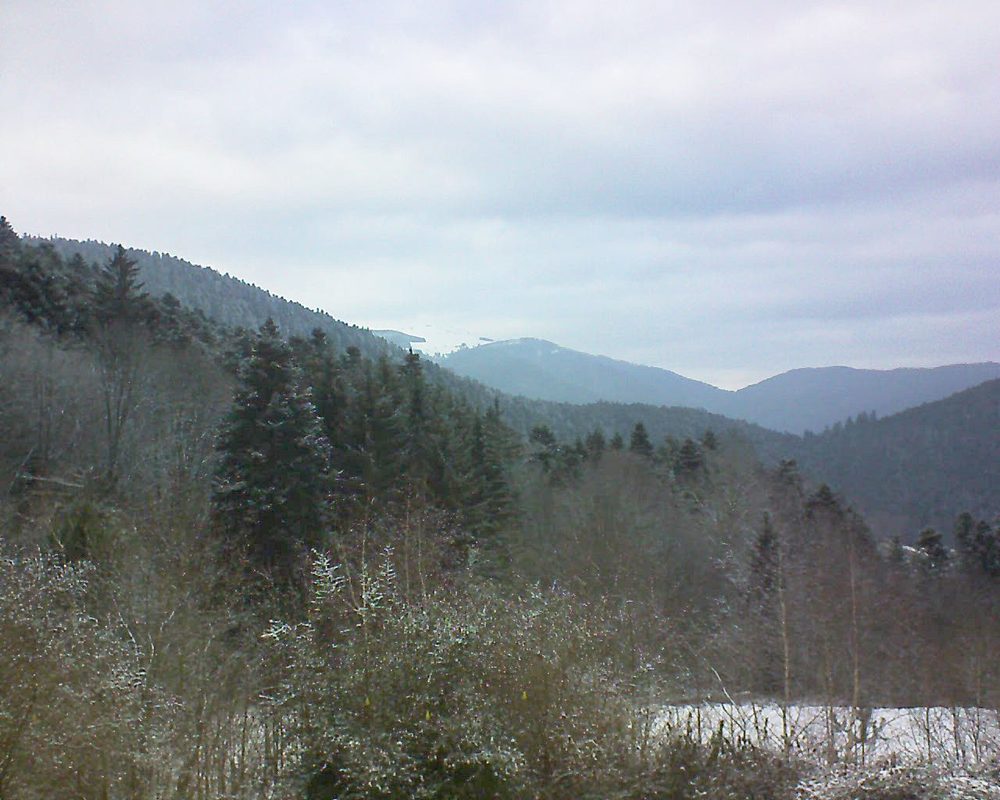 Le petit ballon vu depuis le Domaine Langmatt à Murbach le 25.01.2019 à 16:00 Le petit ballon (Alsace, Vosges) le 25.01.2019 à 16:00