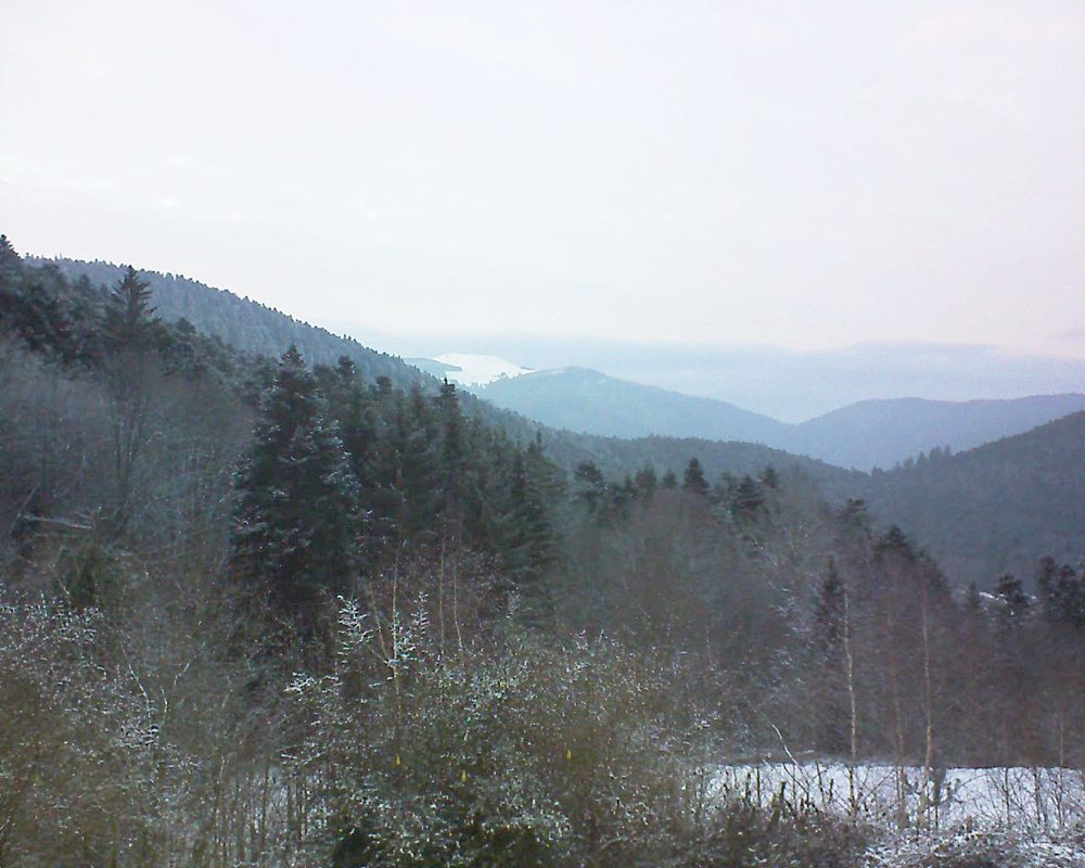 Le petit ballon vu depuis le Domaine Langmatt à Murbach le 25.01.2019 à 17:15 Le petit ballon (Alsace, Vosges) le 25.01.2019 à 17:15