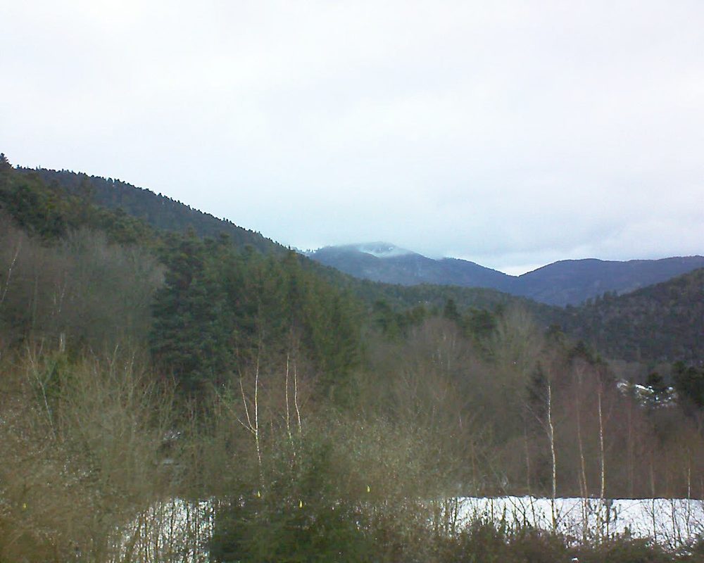 Le petit ballon vu depuis le Domaine Langmatt à Murbach le 26.01.2019 à 08:30 Le petit ballon (Alsace, Vosges) le 26.01.2019 à 08:30
