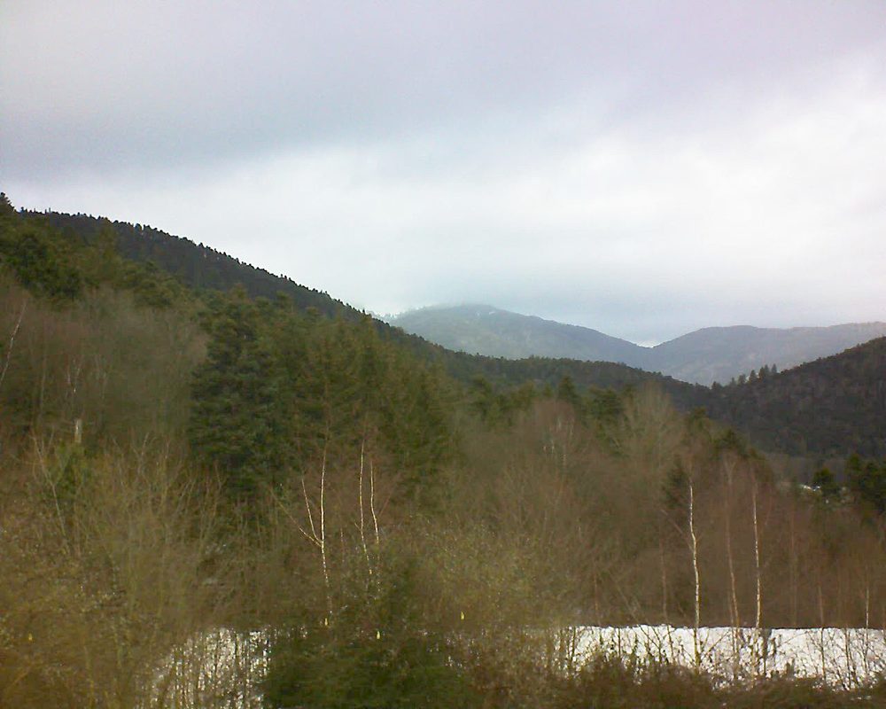 Le petit ballon vu depuis le Domaine Langmatt à Murbach le 26.01.2019 à 11:30 Le petit ballon (Alsace, Vosges) le 26.01.2019 à 11:30