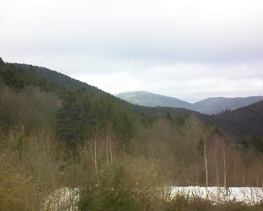 Le petit ballon vu depuis le Domaine Langmatt à Murbach le 26.01.2019 à 12:30 Le petit ballon (Alsace, Vosges) le 26.01.2019 à 12:30