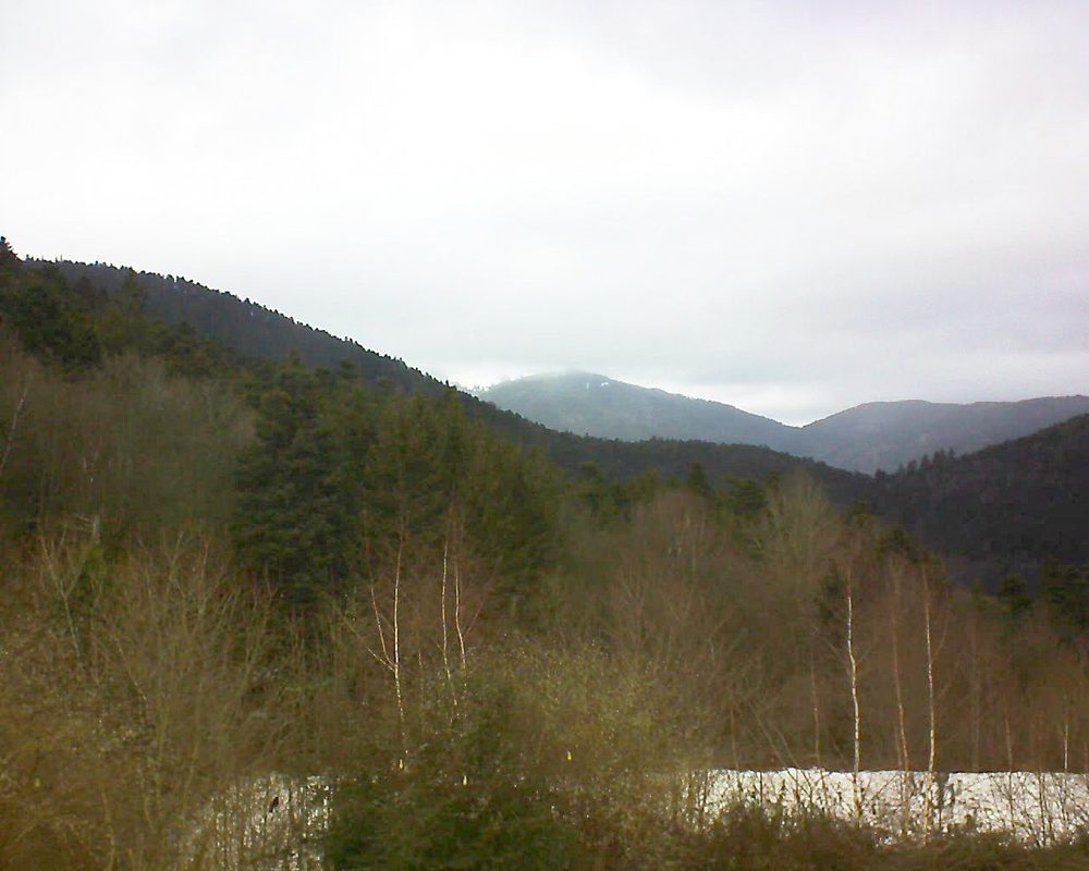 Le petit ballon vu depuis le Domaine Langmatt à Murbach le 26.01.2019 à 14:00 Le petit ballon (Alsace, Vosges) le 26.01.2019 à 14:00