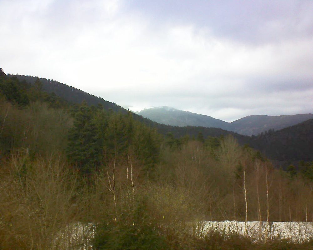 Le petit ballon vu depuis le Domaine Langmatt à Murbach le 26.01.2019 à 14:15 Le petit ballon (Alsace, Vosges) le 26.01.2019 à 14:15