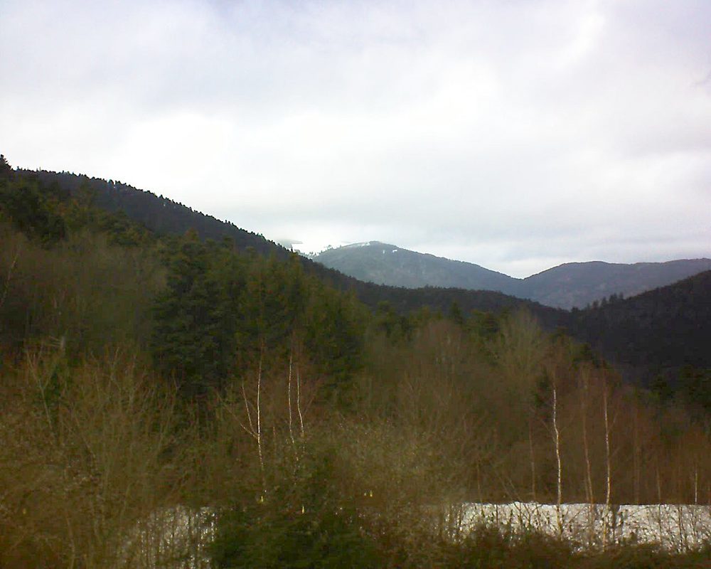 Le petit ballon vu depuis le Domaine Langmatt à Murbach le 26.01.2019 à 14:30 Le petit ballon (Alsace, Vosges) le 26.01.2019 à 14:30