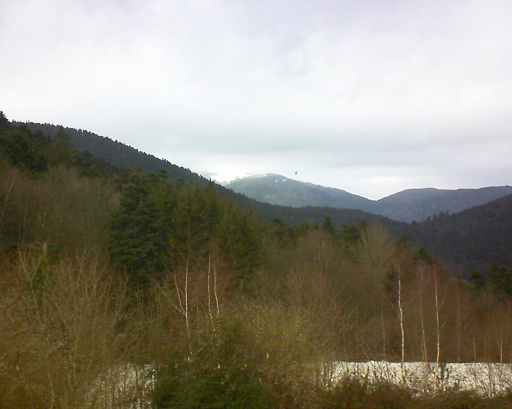 Le petit ballon vu depuis le Domaine Langmatt à Murbach le 26.01.2019 à 15:00 Le petit ballon (Alsace, Vosges) le 26.01.2019 à 15:00