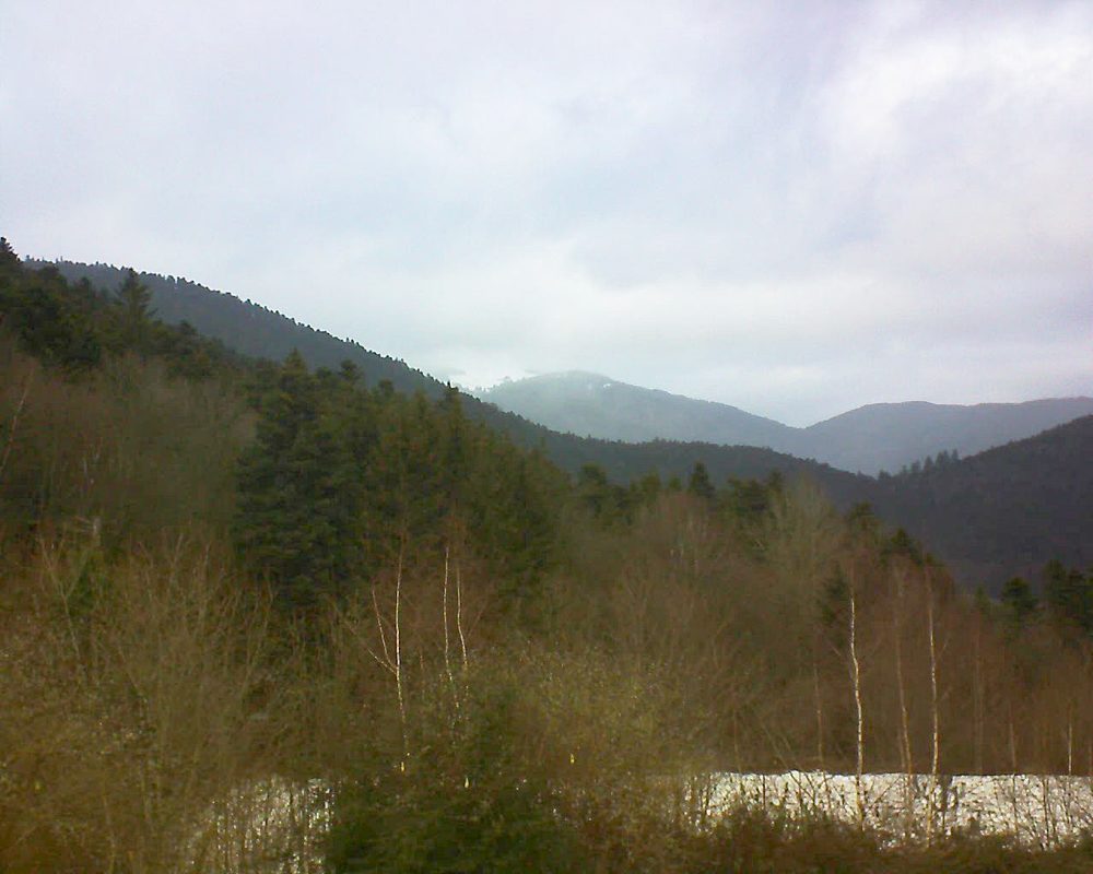 Le petit ballon vu depuis le Domaine Langmatt à Murbach le 26.01.2019 à 15:15 Le petit ballon (Alsace, Vosges) le 26.01.2019 à 15:15