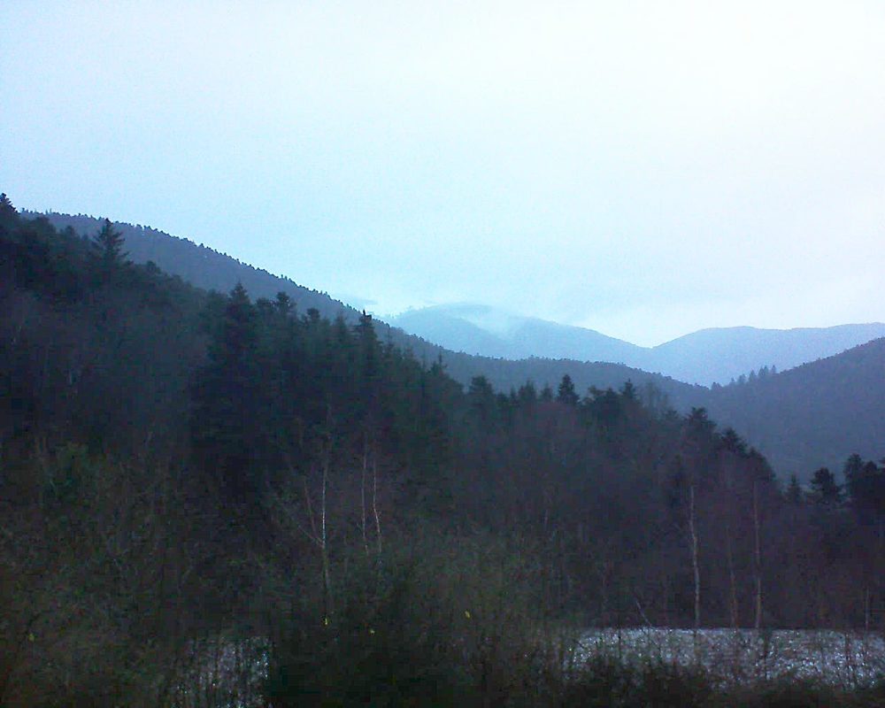 Le petit ballon vu depuis le Domaine Langmatt à Murbach le 27.01.2019 à 08:15 Le petit ballon (Alsace, Vosges) le 27.01.2019 à 08:15