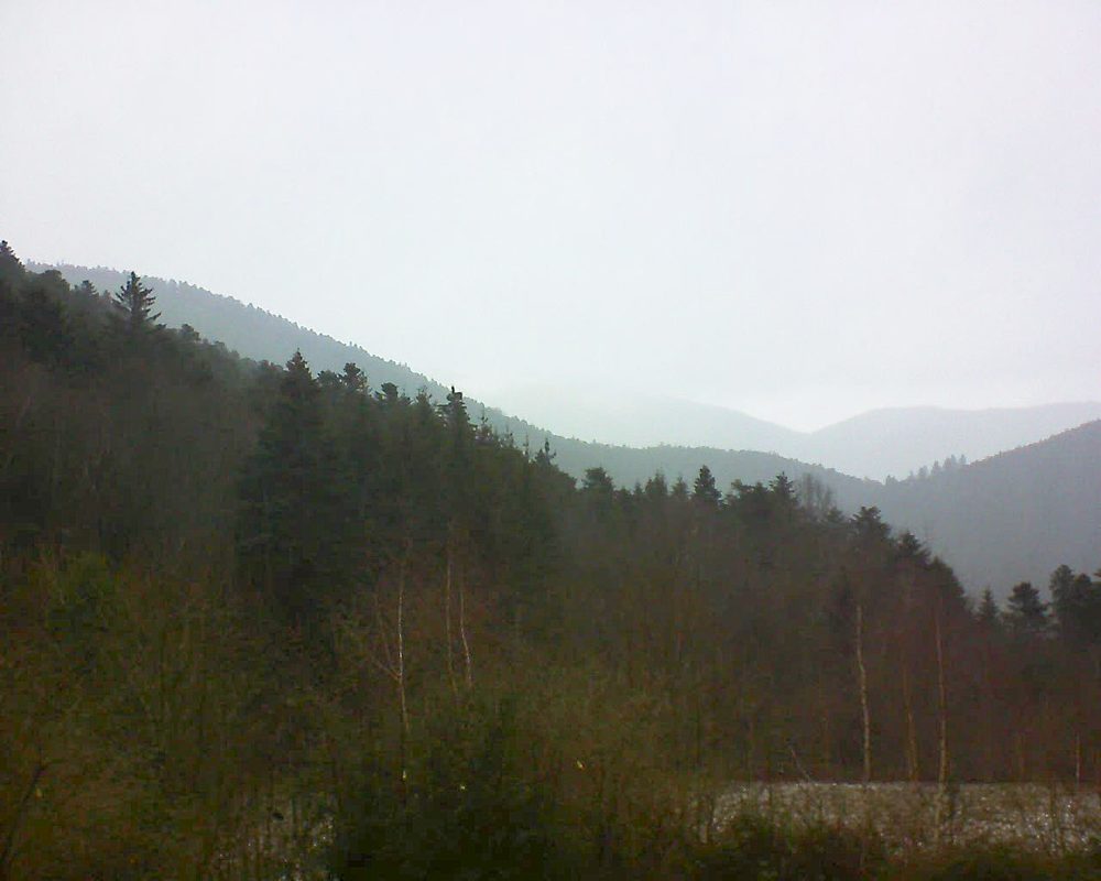 Le petit ballon vu depuis le Domaine Langmatt à Murbach le 27.01.2019 à 09:30 Le petit ballon (Alsace, Vosges) le 27.01.2019 à 09:30