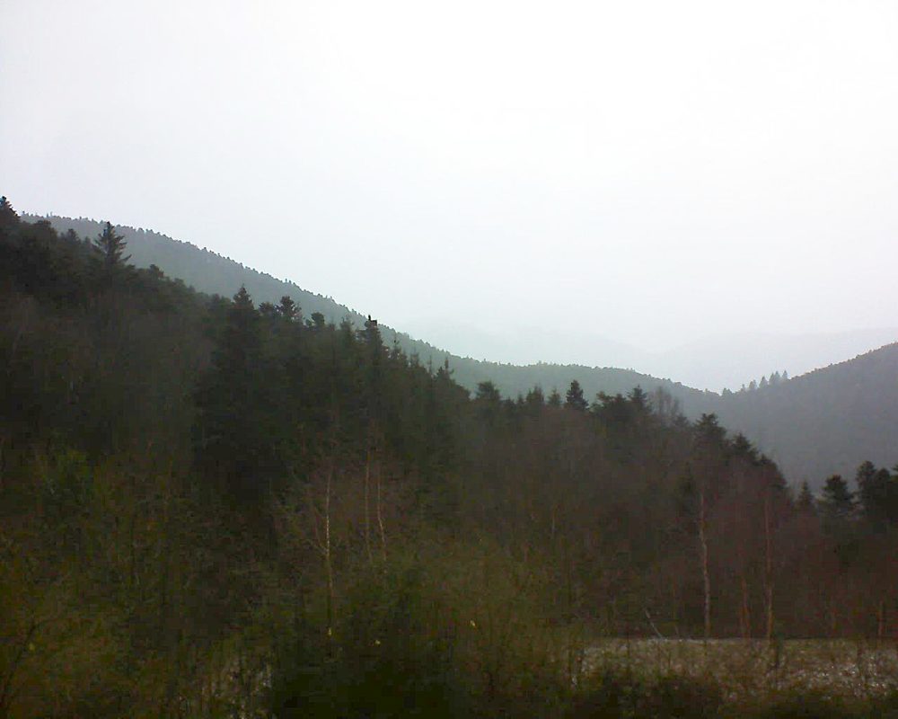 Le petit ballon vu depuis le Domaine Langmatt à Murbach le 27.01.2019 à 10:15 Le petit ballon (Alsace, Vosges) le 27.01.2019 à 10:15