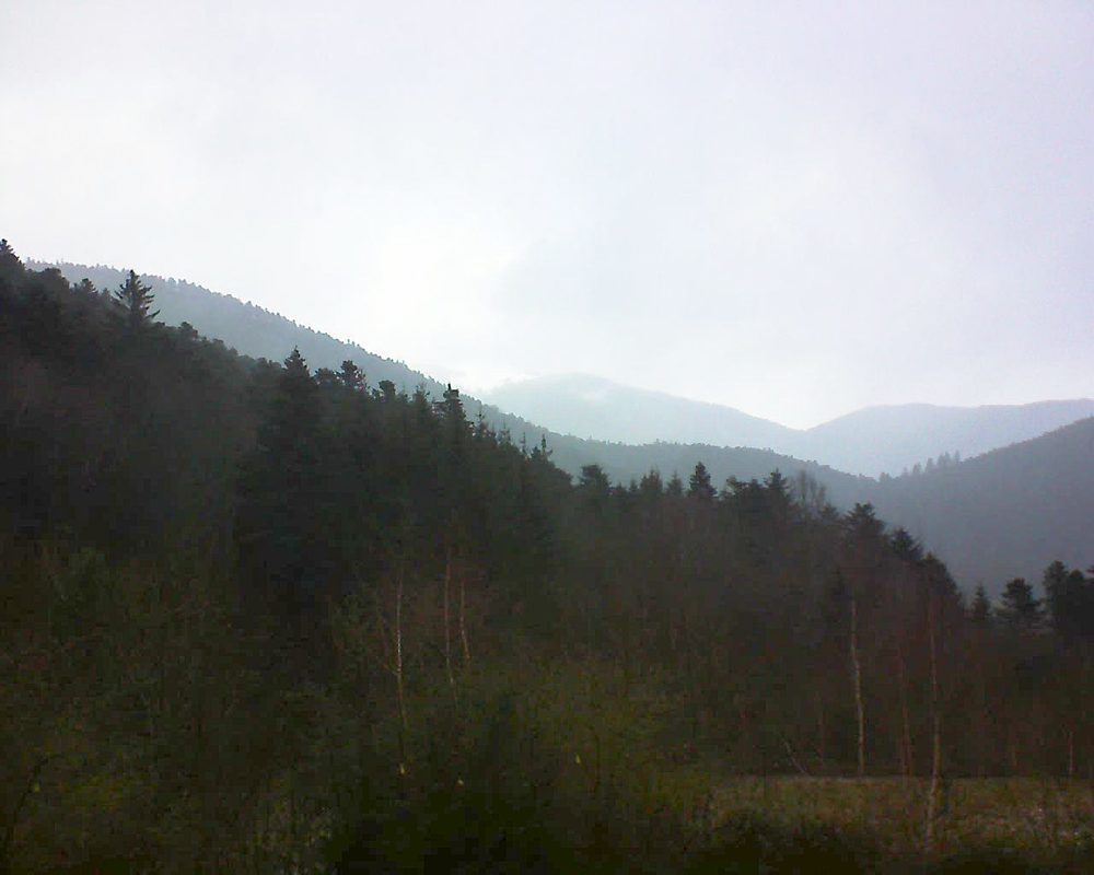 Le petit ballon vu depuis le Domaine Langmatt à Murbach le 27.01.2019 à 11:00 Le petit ballon (Alsace, Vosges) le 27.01.2019 à 11:00