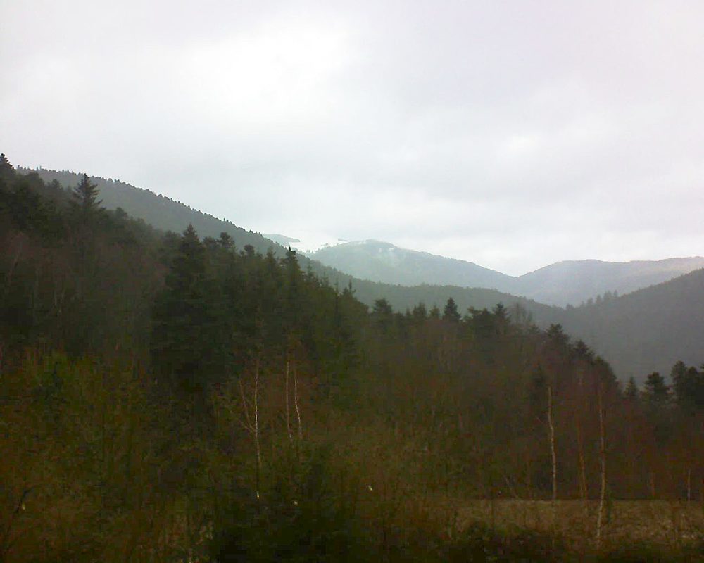 Le petit ballon vu depuis le Domaine Langmatt à Murbach le 27.01.2019 à 11:15 Le petit ballon (Alsace, Vosges) le 27.01.2019 à 11:15