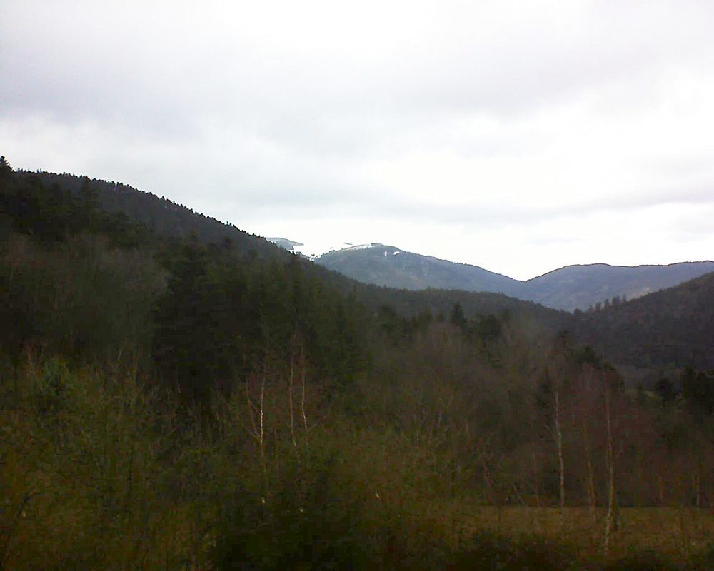 Le petit ballon vu depuis le Domaine Langmatt à Murbach le 27.01.2019 à 12:15 Le petit ballon (Alsace, Vosges) le 27.01.2019 à 12:15