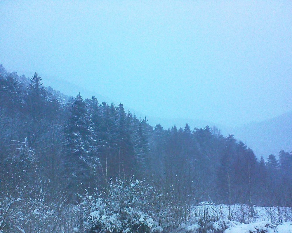 Le petit ballon vu depuis le Domaine Langmatt à Murbach le 28.01.2019 à 08:00 Le petit ballon (Alsace, Vosges) le 28.01.2019 à 08:00
