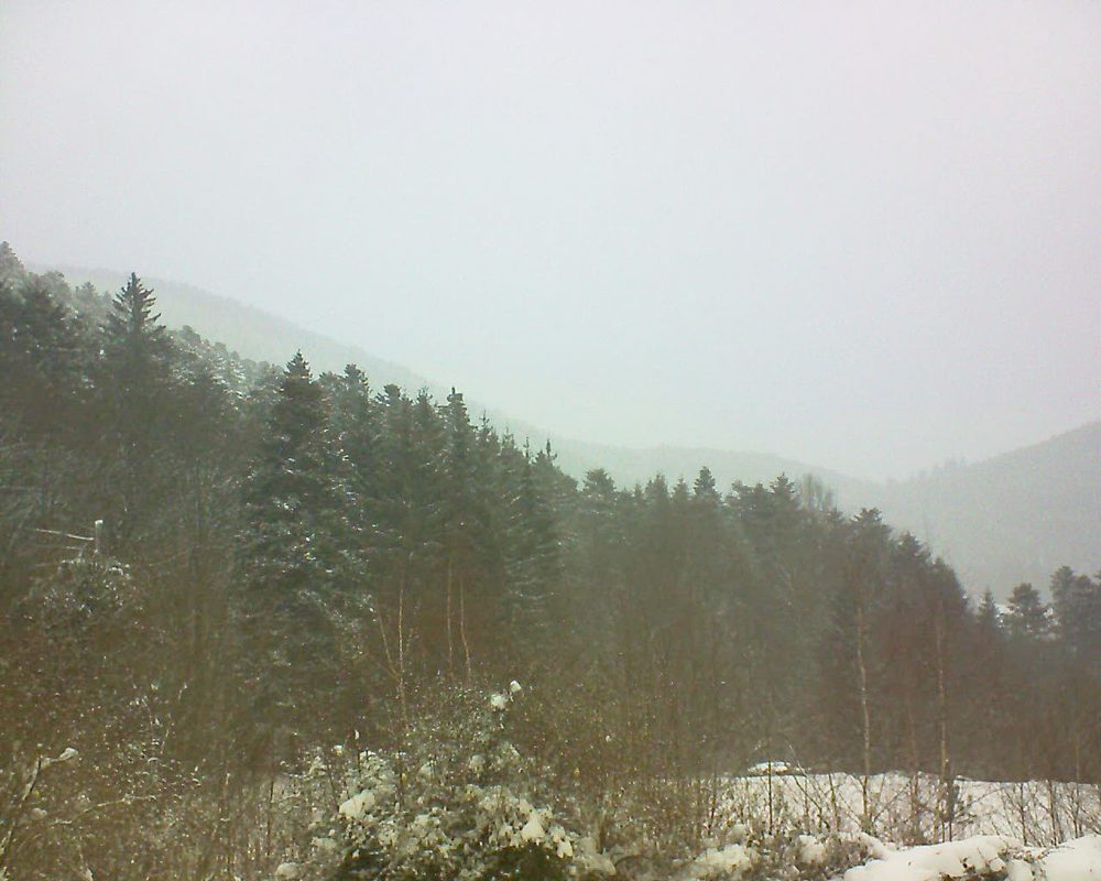 Le petit ballon vu depuis le Domaine Langmatt à Murbach le 28.01.2019 à 17:00 Le petit ballon (Alsace, Vosges) le 28.01.2019 à 17:00