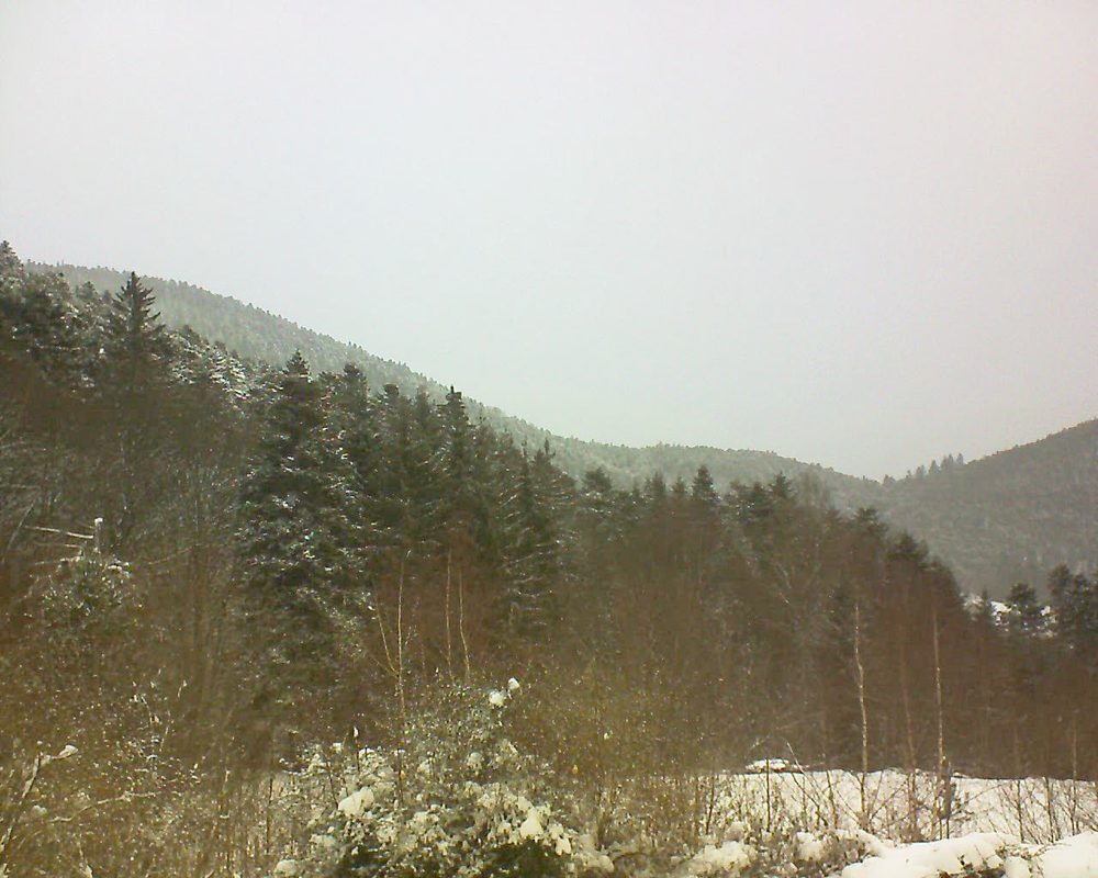 Le petit ballon vu depuis le Domaine Langmatt à Murbach le 28.01.2019 à 17:15 Le petit ballon (Alsace, Vosges) le 28.01.2019 à 17:15