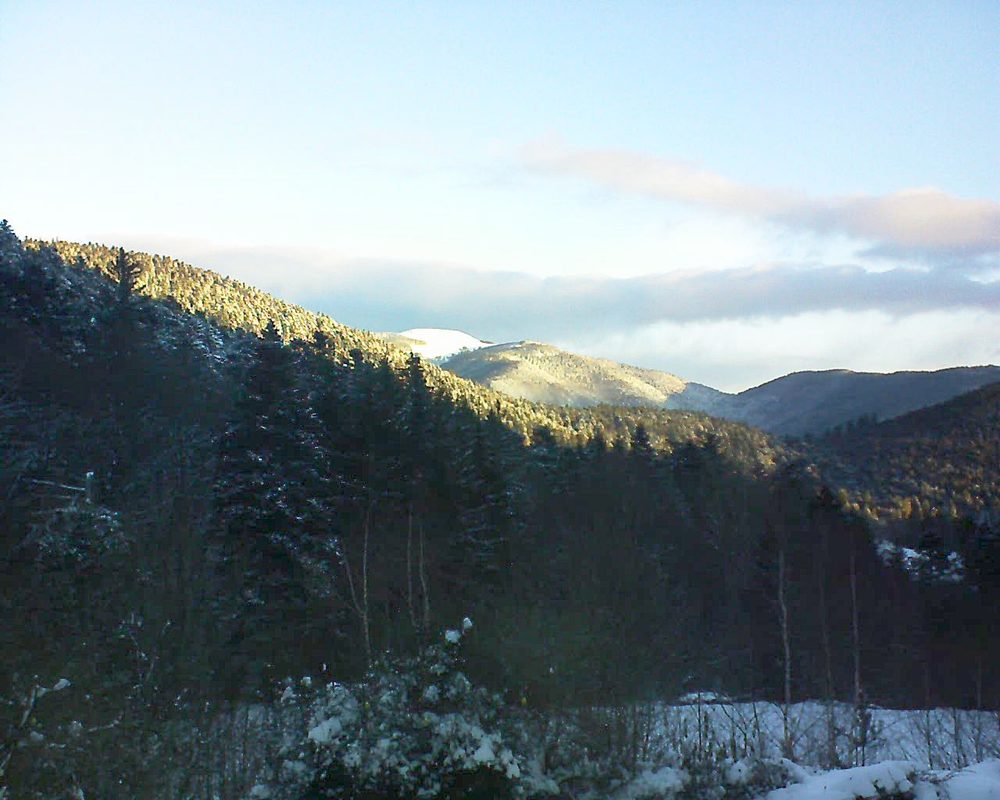 Le petit ballon vu depuis le Domaine Langmatt à Murbach le 29.01.2019 à 08:30 Le petit ballon (Alsace, Vosges) le 29.01.2019 à 08:30