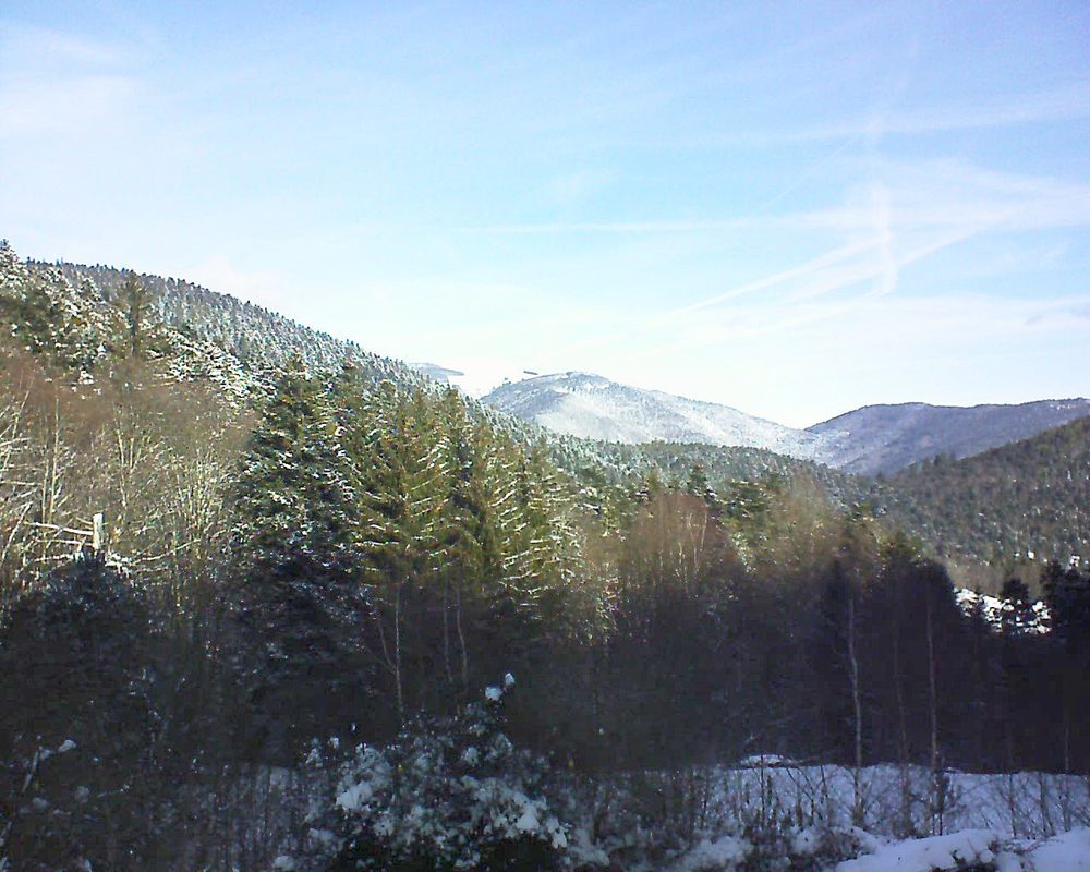 Le petit ballon vu depuis le Domaine Langmatt à Murbach le 29.01.2019 à 11:00 Le petit ballon (Alsace, Vosges) le 29.01.2019 à 11:00