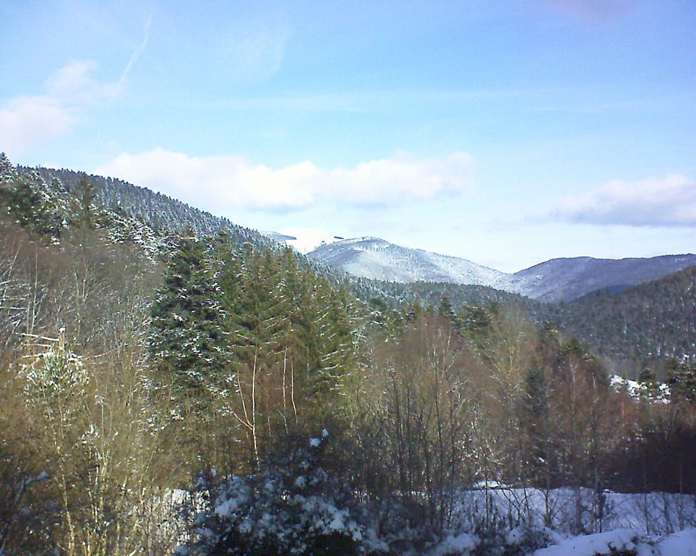 Le petit ballon vu depuis le Domaine Langmatt à Murbach le 29.01.2019 à 11:45 Le petit ballon (Alsace, Vosges) le 29.01.2019 à 11:45