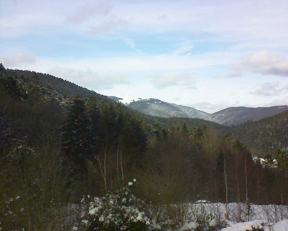 Le petit ballon vu depuis le Domaine Langmatt à Murbach le 29.01.2019 à 14:45 Le petit ballon (Alsace, Vosges) le 29.01.2019 à 14:45