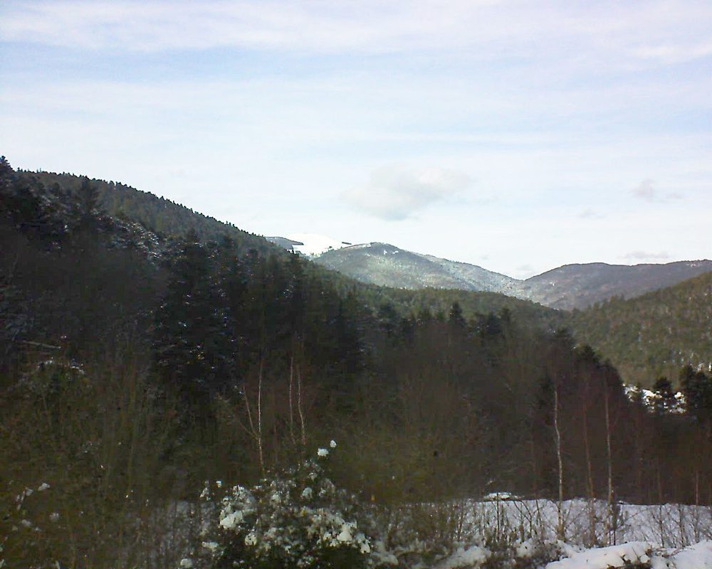 Le petit ballon vu depuis le Domaine Langmatt à Murbach le 29.01.2019 à 15:15 Le petit ballon (Alsace, Vosges) le 29.01.2019 à 15:15
