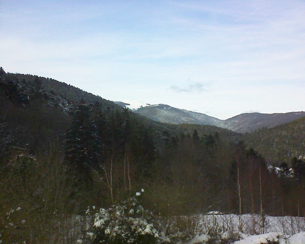 Le petit ballon vu depuis le Domaine Langmatt à Murbach le 29.01.2019 à 15:30 Le petit ballon (Alsace, Vosges) le 29.01.2019 à 15:30
