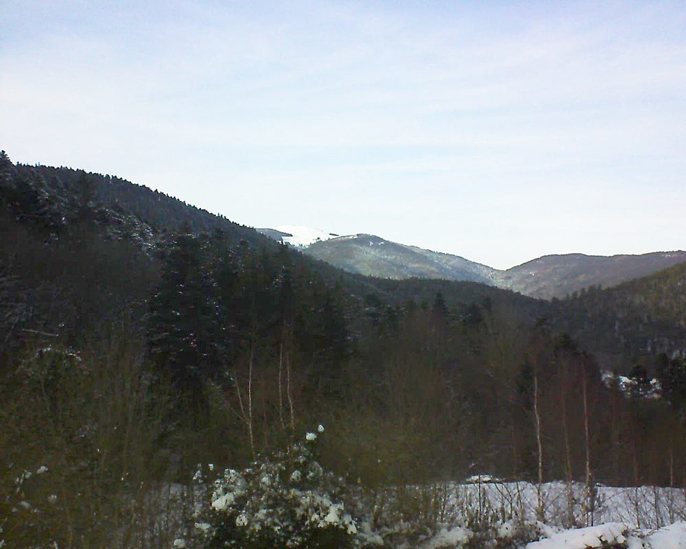 Le petit ballon vu depuis le Domaine Langmatt à Murbach le 29.01.2019 à 15:45 Le petit ballon (Alsace, Vosges) le 29.01.2019 à 15:45