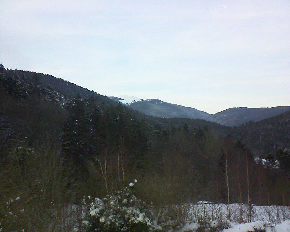 Le petit ballon vu depuis le Domaine Langmatt à Murbach le 29.01.2019 à 16:30 Le petit ballon (Alsace, Vosges) le 29.01.2019 à 16:30