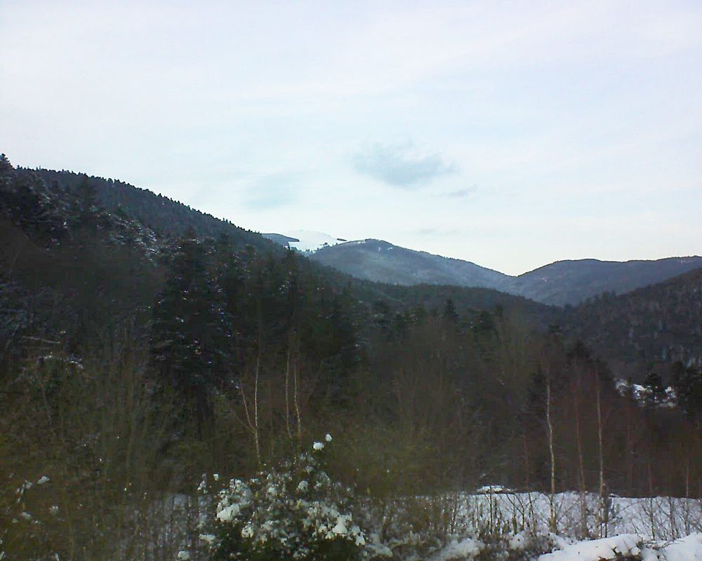 Le petit ballon vu depuis le Domaine Langmatt à Murbach le 29.01.2019 à 16:45 Le petit ballon (Alsace, Vosges) le 29.01.2019 à 16:45
