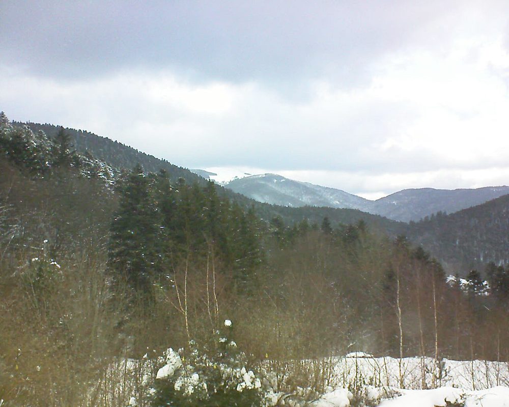 Le petit ballon vu depuis le Domaine Langmatt à Murbach le 30.01.2019 à 15:45 Le petit ballon (Alsace, Vosges) le 30.01.2019 à 15:45