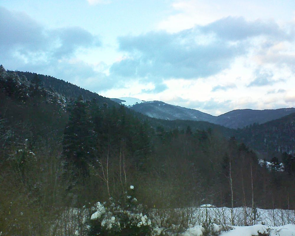 Le petit ballon vu depuis le Domaine Langmatt à Murbach le 30.01.2019 à 17:00 Le petit ballon (Alsace, Vosges) le 30.01.2019 à 17:00