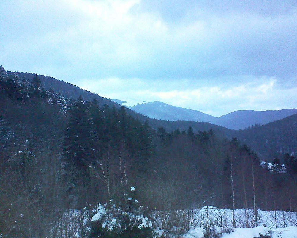 Le petit ballon vu depuis le Domaine Langmatt à Murbach le 30.01.2019 à 17:30 Le petit ballon (Alsace, Vosges) le 30.01.2019 à 17:30