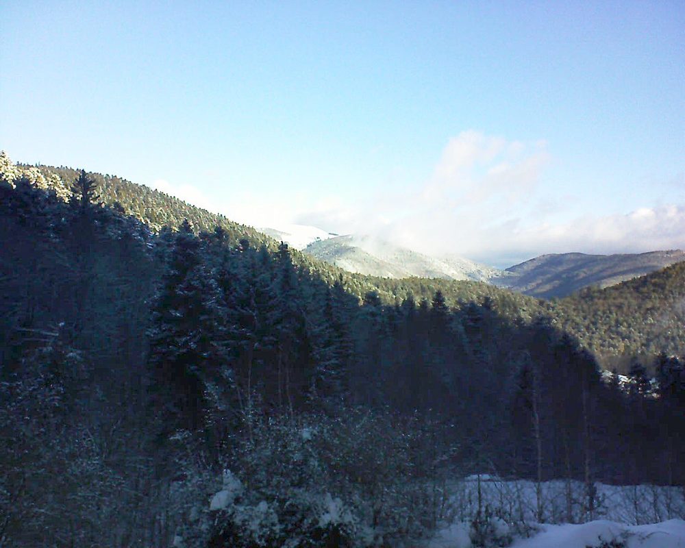 Le petit ballon vu depuis le Domaine Langmatt à Murbach le 31.01.2019 à 09:45 Le petit ballon (Alsace, Vosges) le 31.01.2019 à 09:45