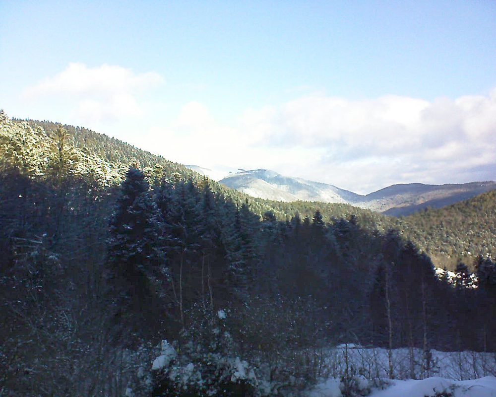 Le petit ballon vu depuis le Domaine Langmatt à Murbach le 31.01.2019 à 10:30 Le petit ballon (Alsace, Vosges) le 31.01.2019 à 10:30