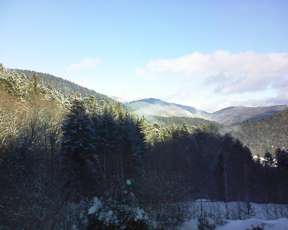 Le petit ballon vu depuis le Domaine Langmatt à Murbach le 31.01.2019 à 10:45 Le petit ballon (Alsace, Vosges) le 31.01.2019 à 10:45
