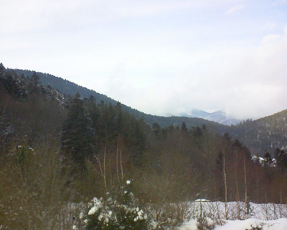 Le petit ballon vu depuis le Domaine Langmatt à Murbach le 31.01.2019 à 14:30 Le petit ballon (Alsace, Vosges) le 31.01.2019 à 14:30