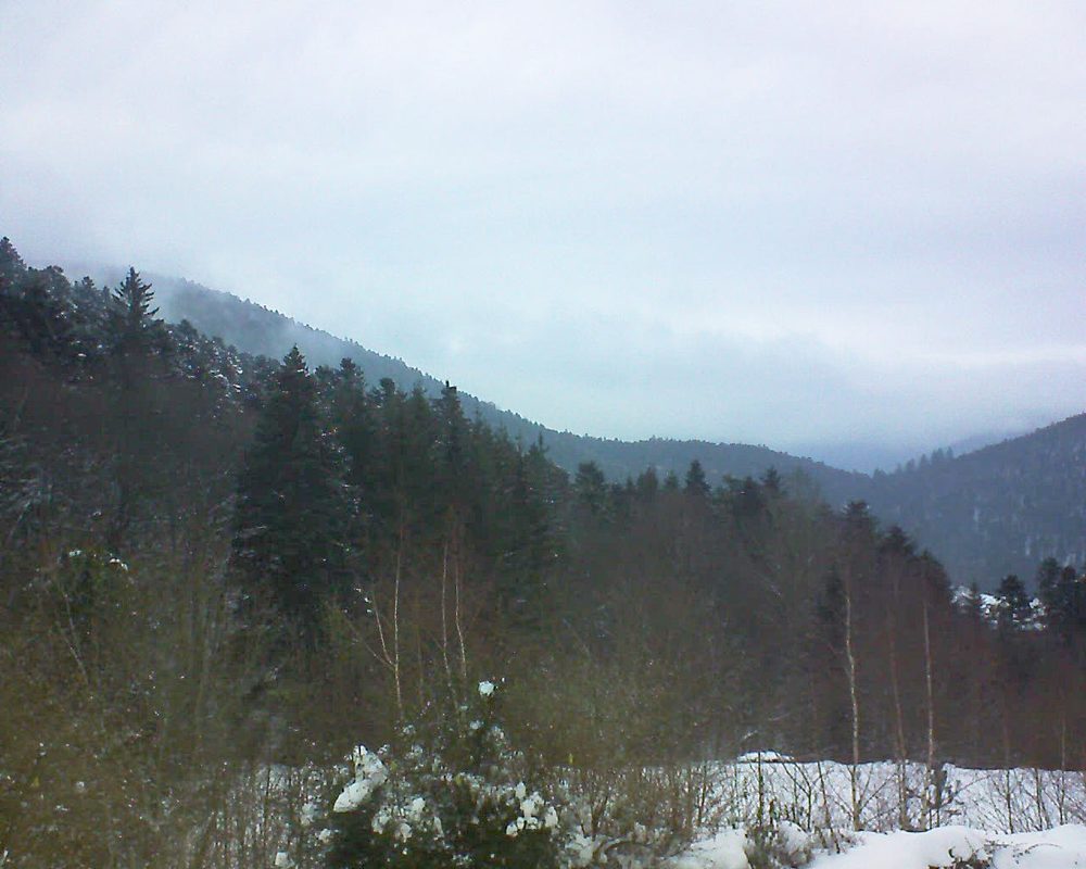 Le petit ballon vu depuis le Domaine Langmatt à Murbach le 31.01.2019 à 17:00 Le petit ballon (Alsace, Vosges) le 31.01.2019 à 17:00