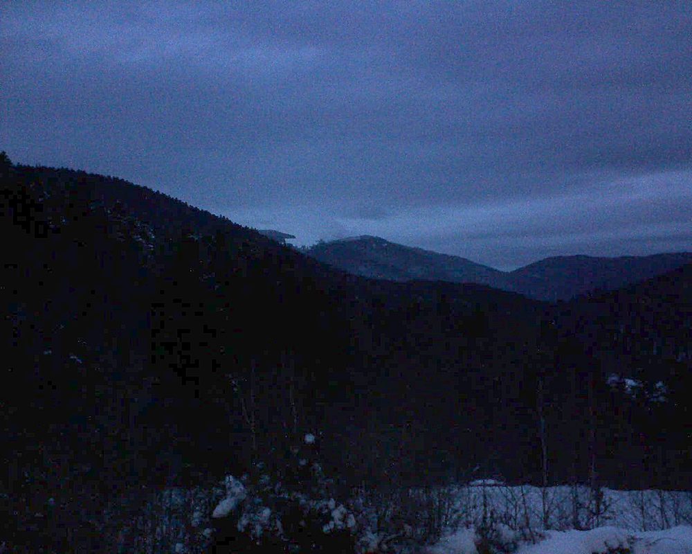 Le petit ballon vu depuis le Domaine Langmatt à Murbach le 31.01.2019 à 17:45 Le petit ballon (Alsace, Vosges) le 31.01.2019 à 17:45