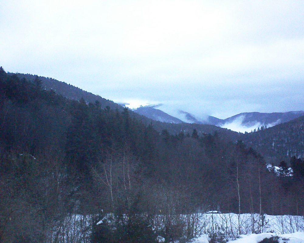 Le petit ballon vu depuis le Domaine Langmatt à Murbach le 01.02.2019 à 08:00 Le petit ballon (Alsace, Vosges) le 01.02.2019 à 08:00