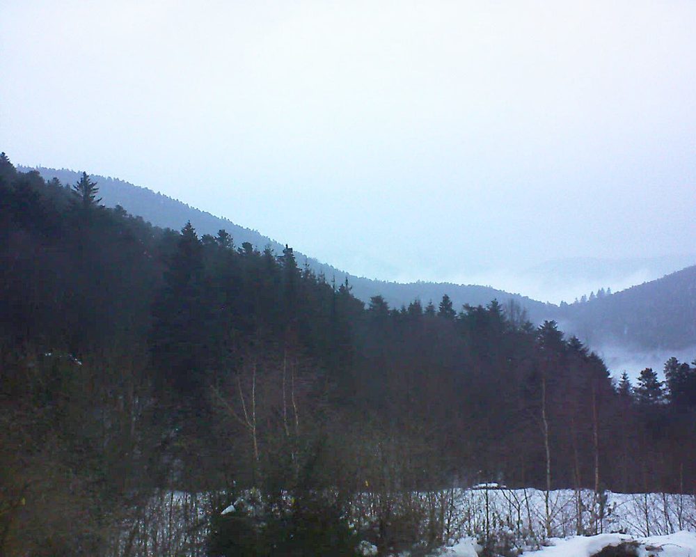 Le petit ballon vu depuis le Domaine Langmatt à Murbach le 01.02.2019 à 08:15 Le petit ballon (Alsace, Vosges) le 01.02.2019 à 08:15