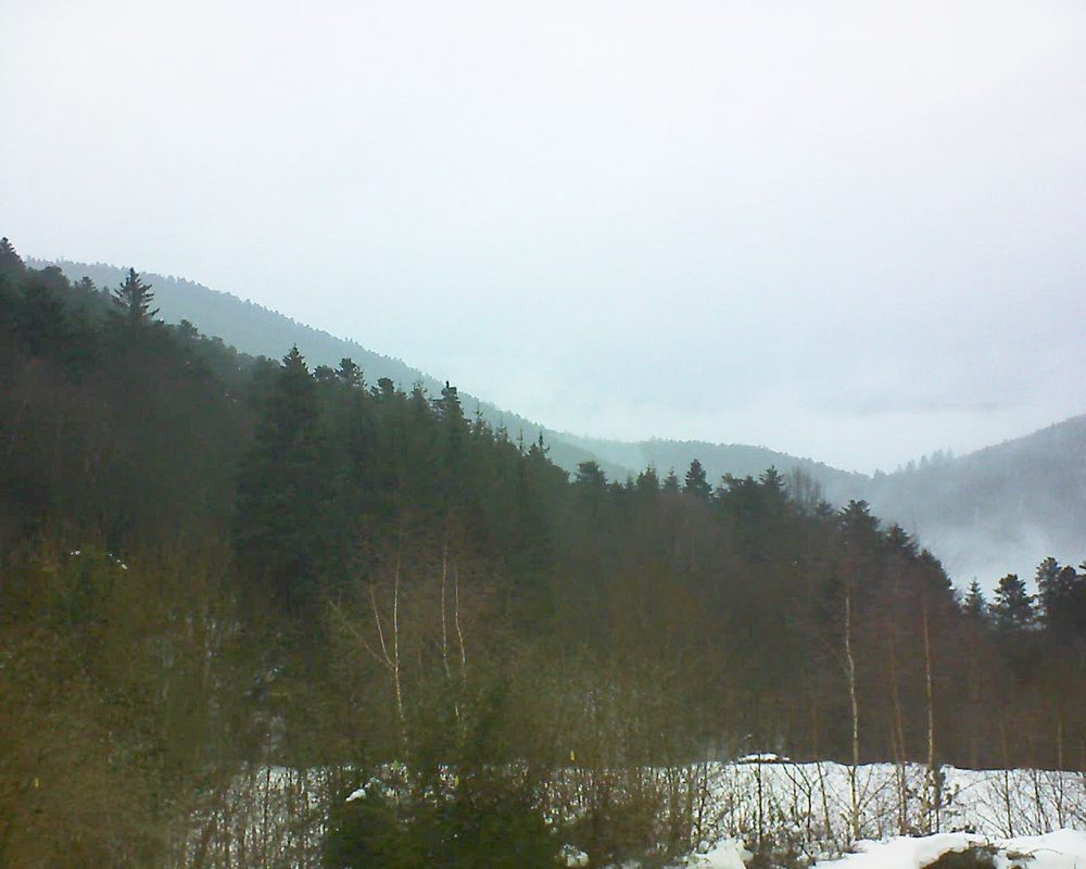 Le petit ballon vu depuis le Domaine Langmatt à Murbach le 01.02.2019 à 09:00 Le petit ballon (Alsace, Vosges) le 01.02.2019 à 09:00