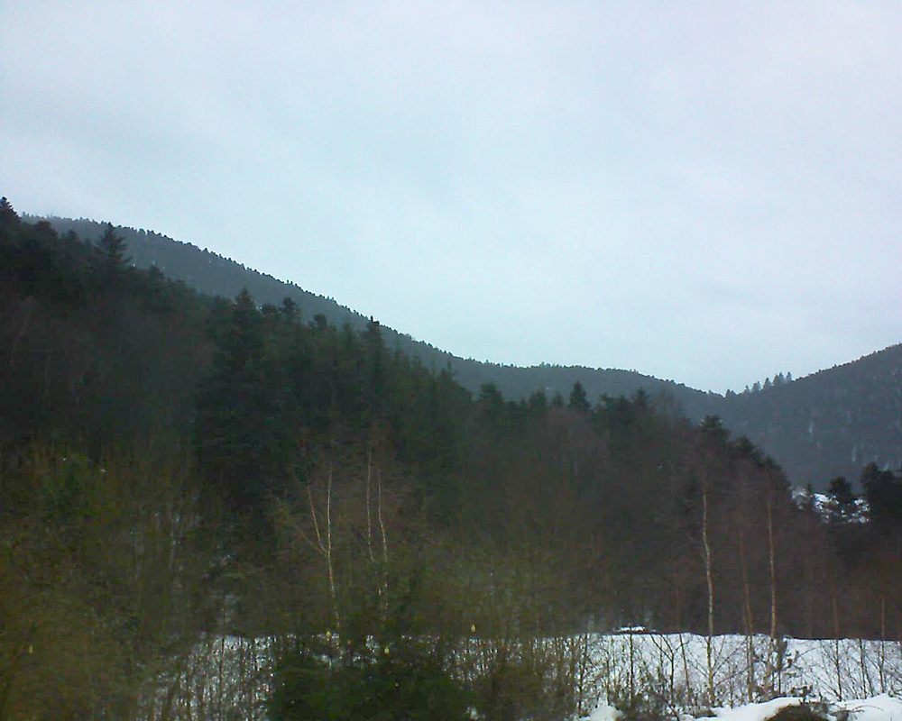 Le petit ballon vu depuis le Domaine Langmatt à Murbach le 01.02.2019 à 16:45 Le petit ballon (Alsace, Vosges) le 01.02.2019 à 16:45
