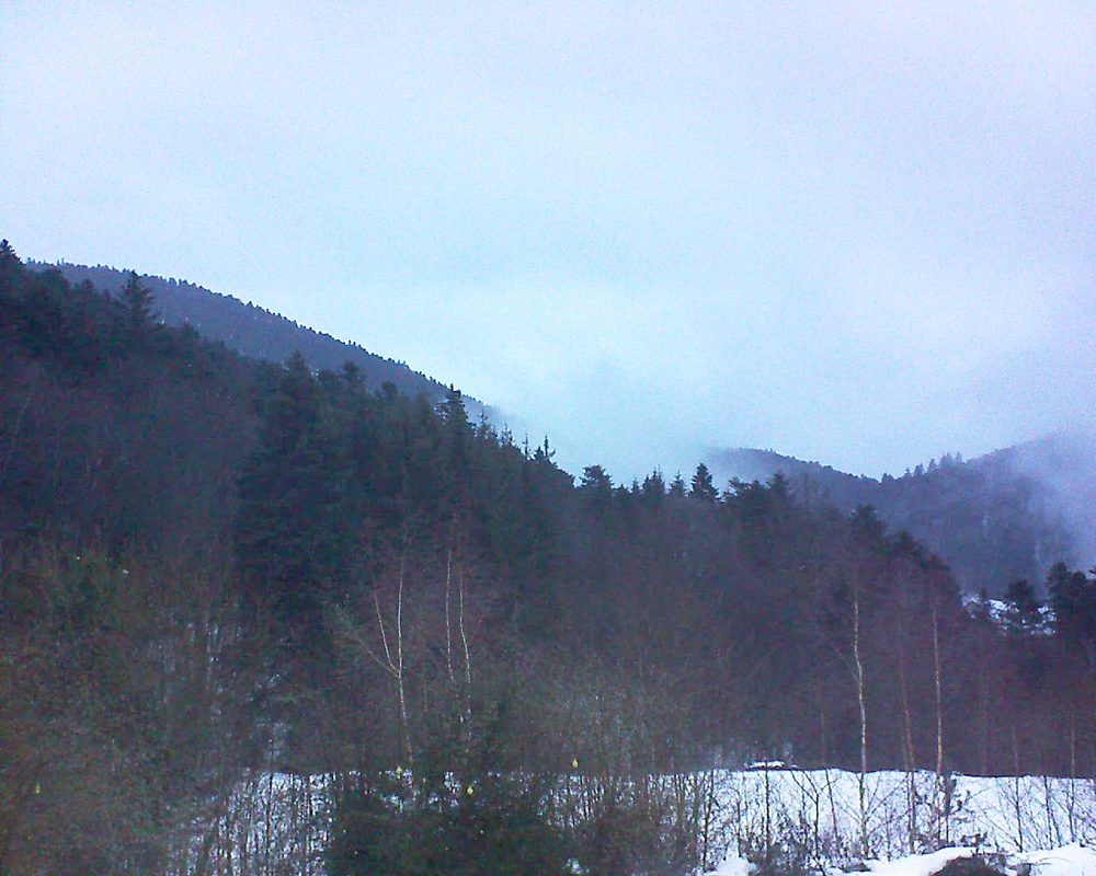 Le petit ballon vu depuis le Domaine Langmatt à Murbach le 01.02.2019 à 17:15 Le petit ballon (Alsace, Vosges) le 01.02.2019 à 17:15