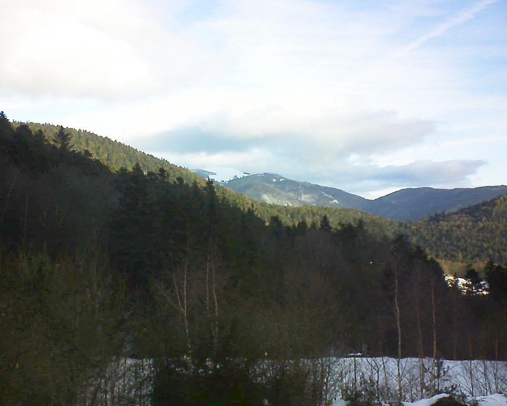 Le petit ballon vu depuis le Domaine Langmatt à Murbach le 02.02.2019 à 09:15 Le petit ballon (Alsace, Vosges) le 02.02.2019 à 09:15