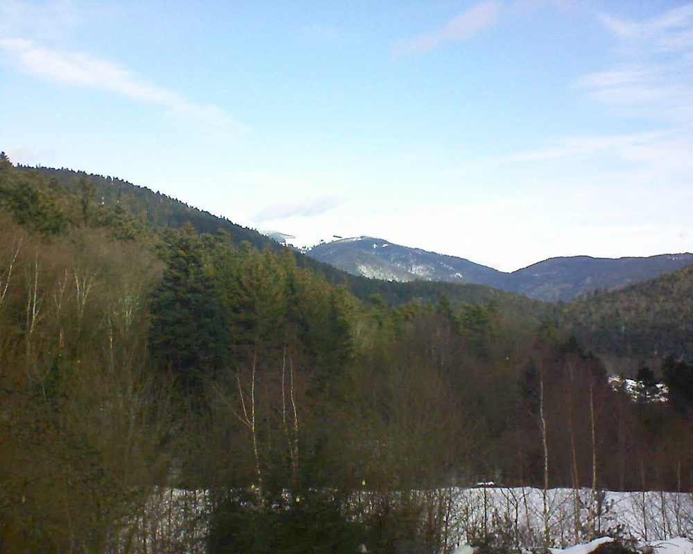 Le petit ballon vu depuis le Domaine Langmatt à Murbach le 02.02.2019 à 10:45 Le petit ballon (Alsace, Vosges) le 02.02.2019 à 10:45