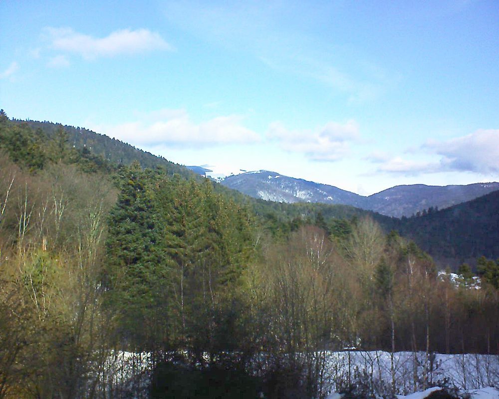 Le petit ballon vu depuis le Domaine Langmatt à Murbach le 02.02.2019 à 11:30 Le petit ballon (Alsace, Vosges) le 02.02.2019 à 11:30