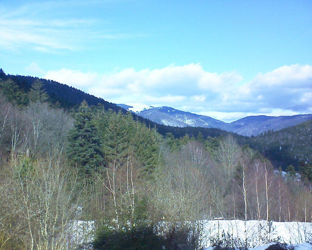 Le petit ballon vu depuis le Domaine Langmatt à Murbach le 02.02.2019 à 12:30 Le petit ballon (Alsace, Vosges) le 02.02.2019 à 12:30